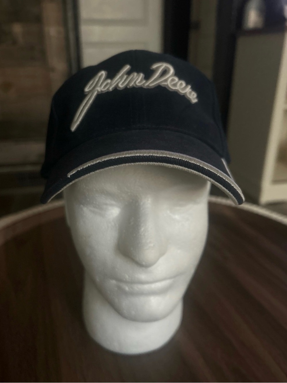 John Deere Navy Cap with White Accents
